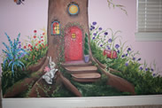 Baby Tree House Mural close up